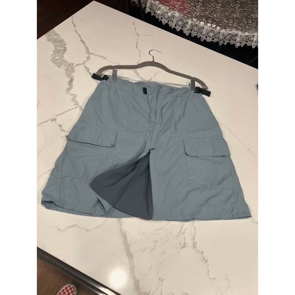 Patagonia Skirt Womens S Small Blue Cargo Pocket Front Zip A Line Spli